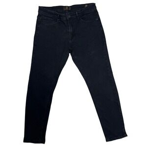 Across The Pond Black Denim Jeans Men's 33x30 Slim Fit Stretch Cotton Blend